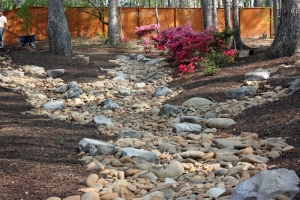 residential dry creek bed landscaping
