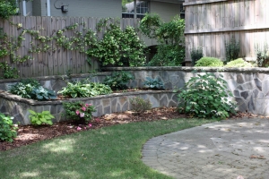 landscaping rock retaining wall design and installation project