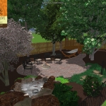 back yard 3d landscape design
