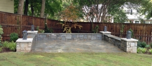 landscaping rock patio design and installation project