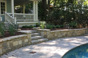 natural stone landscaping steps design and installation project