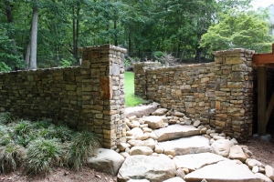 natural stone landscaping steps design and installation project